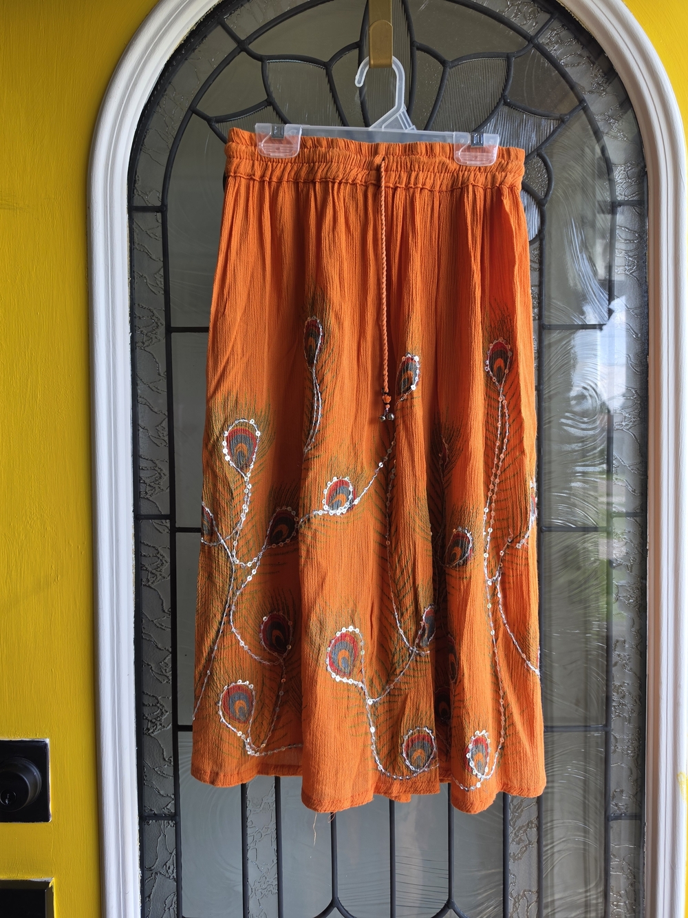 Orange Embroidered Women’s Skirt